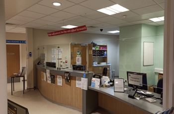Reception screens Grove  Medical Centre surgery Felixstowe